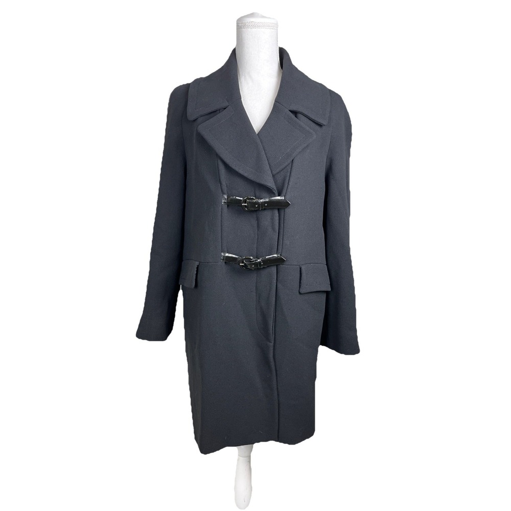 Barbara‎ Bui Paris Lain Wool Black Coat Womens Size 40/8